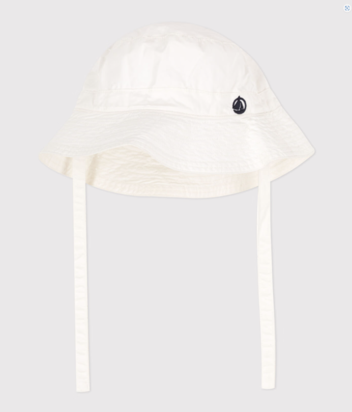 Bøllehat til baby - hvid