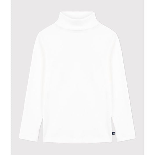 Rullekrave i  bomuld - hvid/hvide hjerter